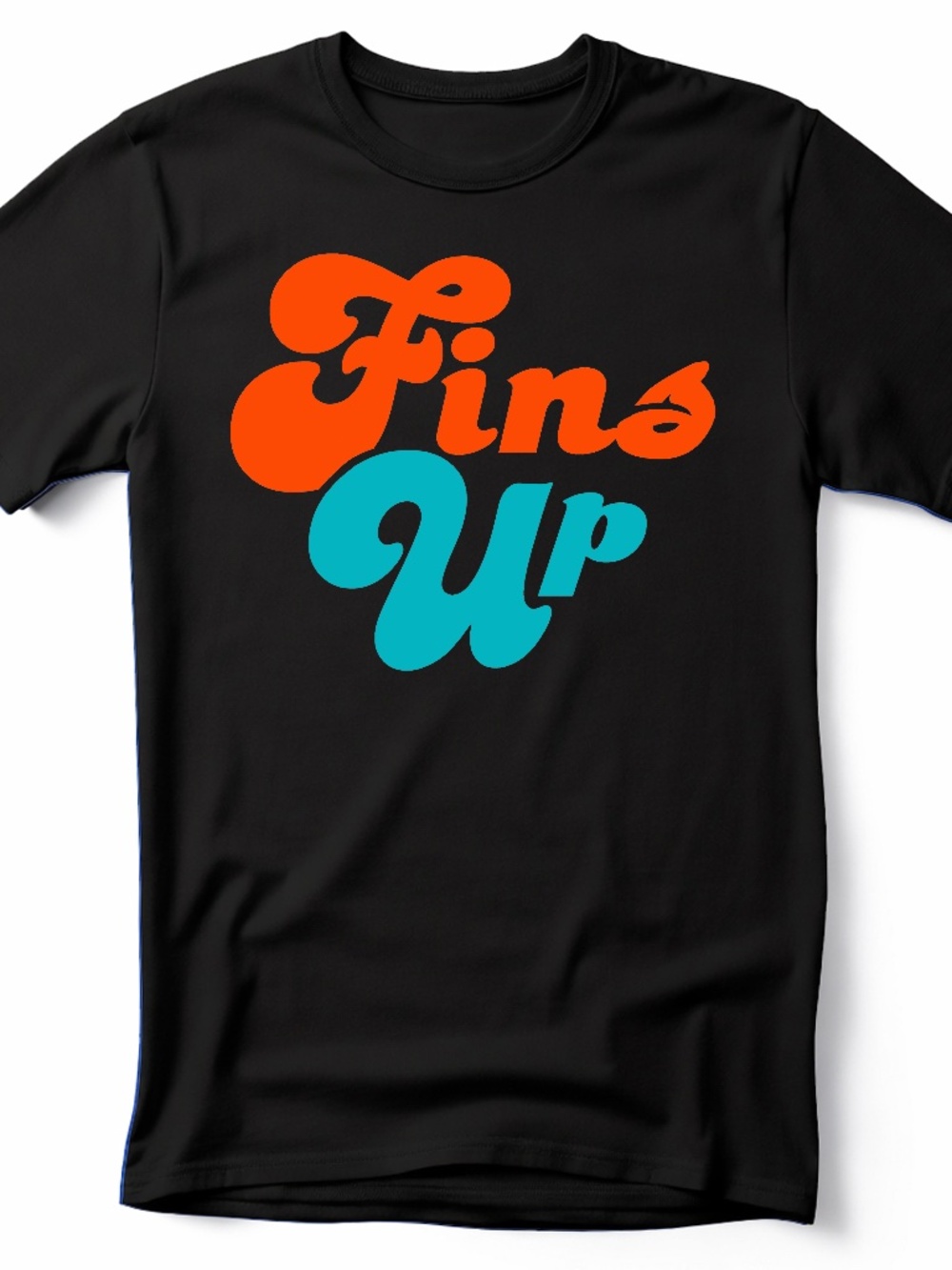 Fins Up, Miami Football themed Soft Ringspun Cotton T-Shirt
